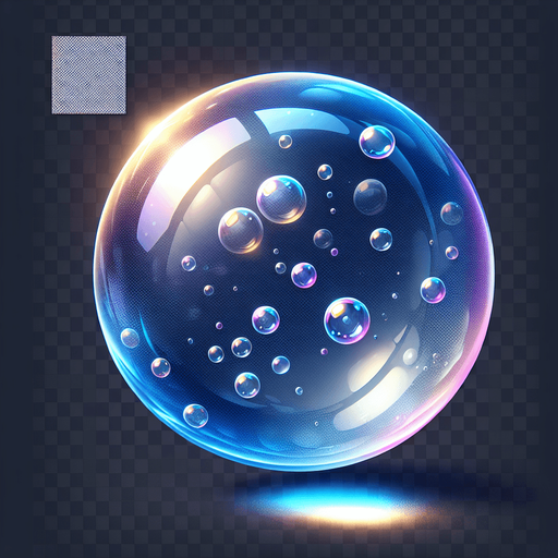A bubble.
Single Game Texture.  In-Game asset.  No shadows