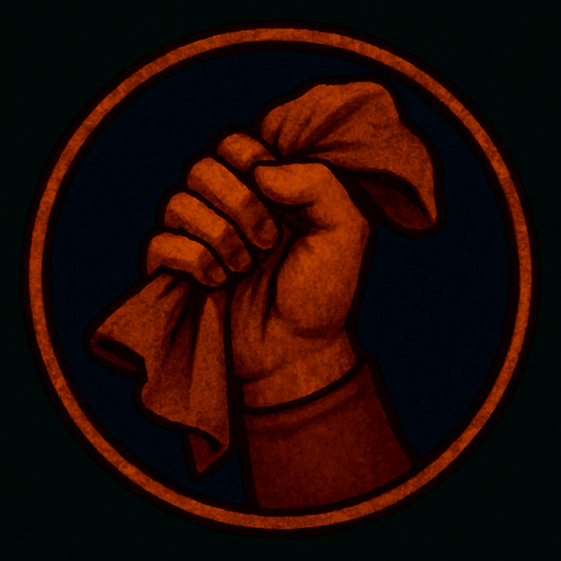 A hand with a piece of cloth