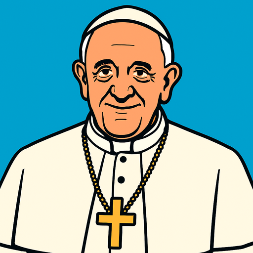 Pope Francis.
In-Game asset.  2d.  High contrast.  No shadows