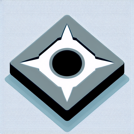 Мультяшный квадратный сюрикен.
Single Game Texture. In-Game asset. 2d. Blank background. High contrast. No shadows.