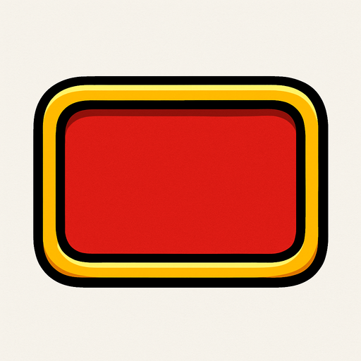 marco de boton de inicio sin palabras en el.
In-Game asset.  2d.  High contrast.  No shadows