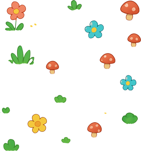 imagine the camera is really far away from the field, remove any elements in the middle, make it in cute anime style