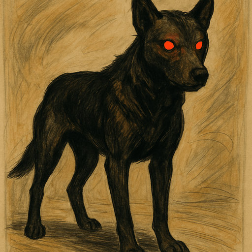 Dog. Red eyes. Full body:
2d
