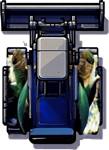 Impression de mouvement des chenilles.