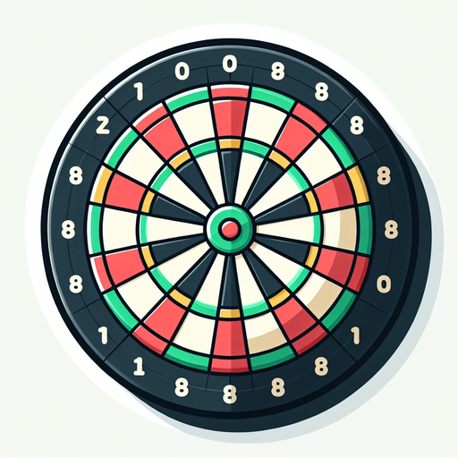 Cartoon flat dart board.
Single Game Texture. In-Game asset. 2d. White background. High contrast. No shadows..
Single Game Texture.  In-Game asset.  2d.  Blank background.  High contrast.  No shadows