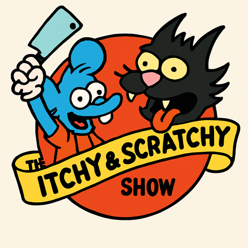 Itchy and scratchy show!.
In-Game asset.  2d.  High contrast.  No shadows