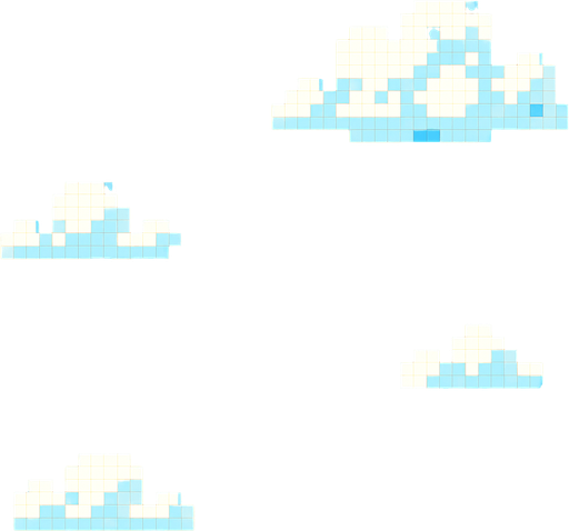 background pixel art cielo azul.
In-Game asset.  2d.  High contrast.  No shadows