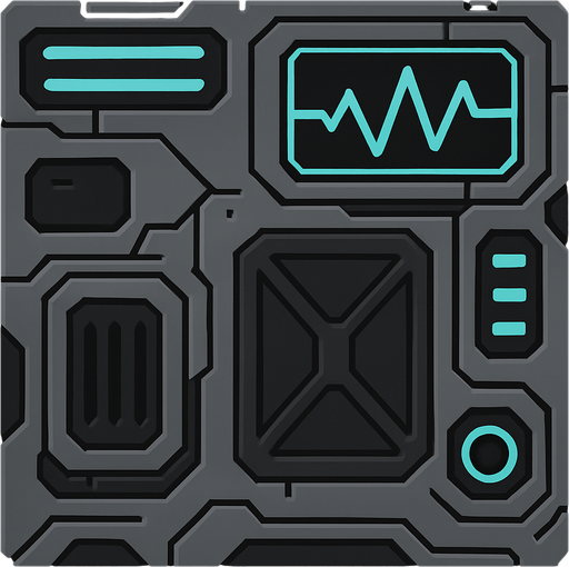 Sci-fi wall.
In-Game asset.  2d.  High contrast.  No shadows