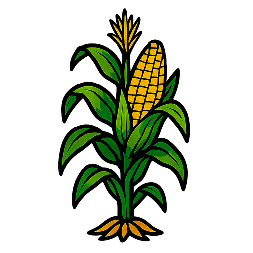 Corn growth stage final.
In-Game asset.  2d.  High contrast.  No shadows