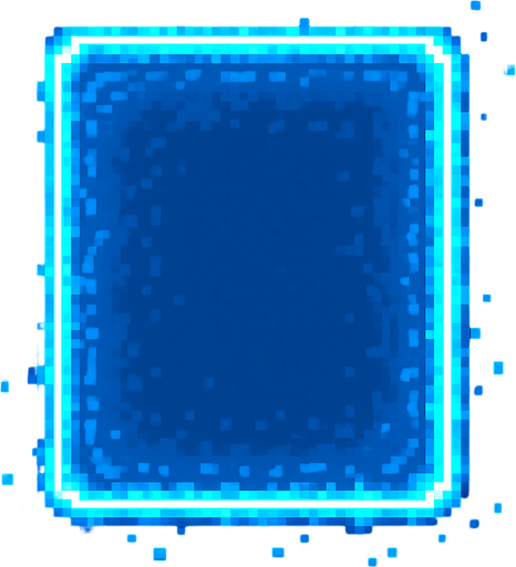 top down pixel art view of a rectangular forcefield.
In-Game asset.  2d.  High contrast.  No shadows