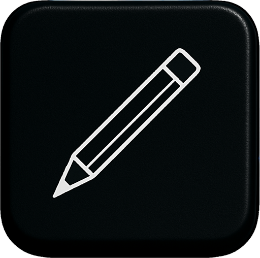 White thin pencil in 45 degrees instead of arrow.