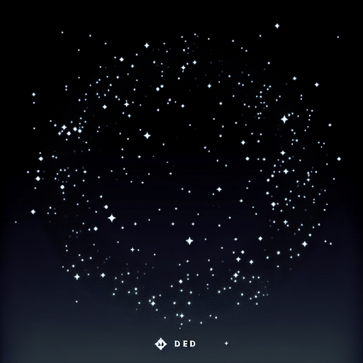 Чёрный фон с редкими малениким звездочками.
Single Game Texture. In-Game asset. 2d. Blank background. High contrast. No shadows.