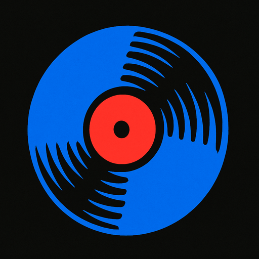 Disco de vinido en vista de 1/4.
In-Game asset.  2d.  High contrast.  No shadows