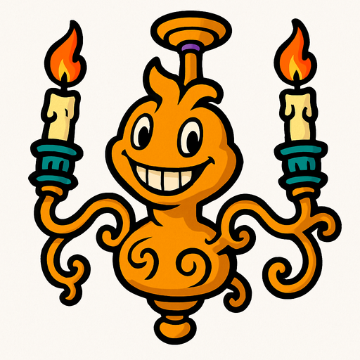 Candelabro de una Sala de Conciertos Viviente.
In-Game asset.  2d.  High contrast.  No shadows