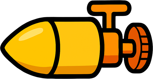 Pump bullet.
In-Game asset.  2d.  High contrast.  No shadows