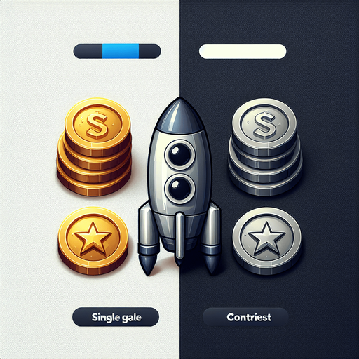 Coins

Rockets.
Single Game Texture. In-Game asset. 2d. Blank background. High contrast. No shadows.
