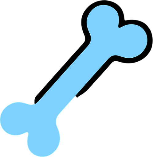 Un hueso de sans.
In-Game asset.  2d.  High contrast.  No shadows