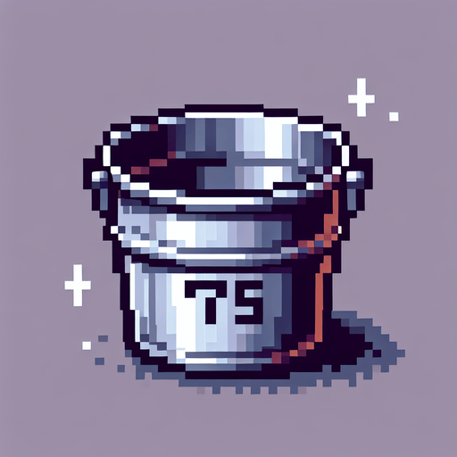 silver bucket with 75 text on it
. front view. Single Game Texture. In-Game asset. 2d. Blank background. High contrast. No shadows. pixel. 8 bit
