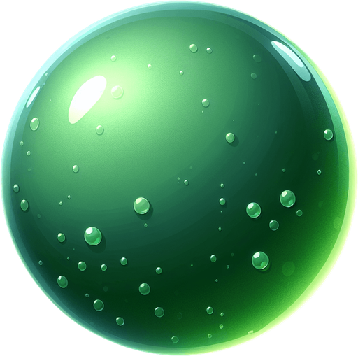 yeşil balon.
Single Game Texture.  In-Game asset.  2d.  Blank background.  High contrast.  No shadows