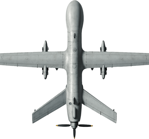Askeri drone, üstten görünüm, gerçekçi, yazısız.
In-Game asset.  2d.  High contrast.  No shadows