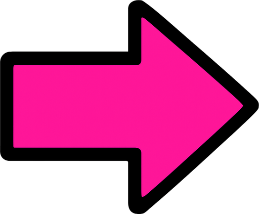 Flèche rose.
In-Game asset.  2d.  High contrast.  No shadows