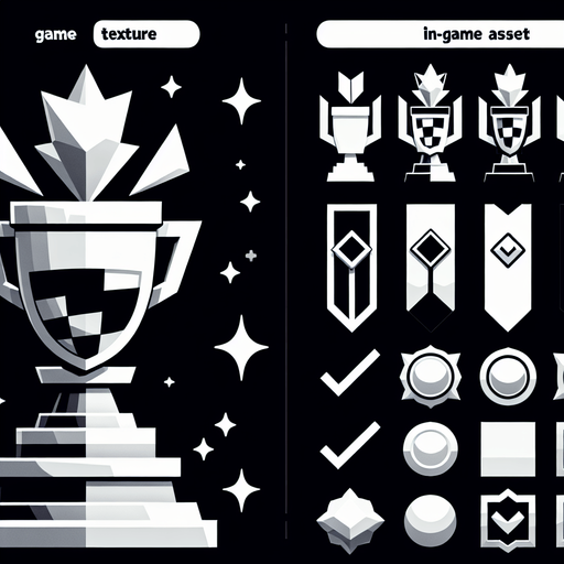 Black and white trophy. Cartoon. Pictogram
Single Game Texture.  In-Game asset.  2d.  Blank background.  High contrast.  No shadows