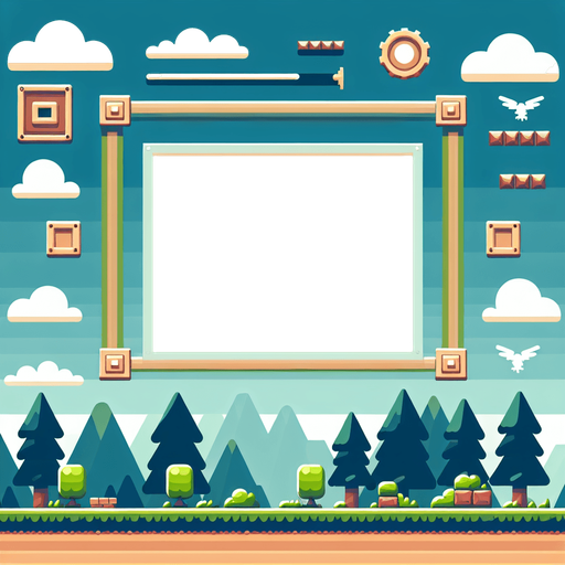 Flappy Bird Game Background.
Single Game Texture. In-Game asset. 2d. Blank background. High contrast. No shadows.