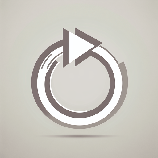 thin white counterclockwise rotating arrow