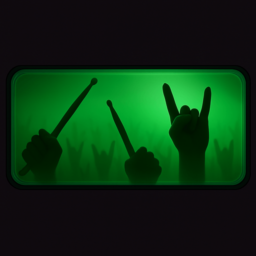 add drum sticks held on both sides