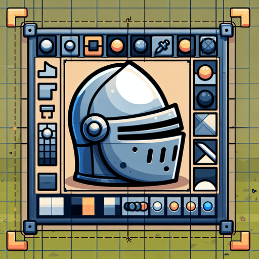 A knights helmet. Side view. Cartoon..
Single Game Texture.  In-Game asset.  2d.  Blank background.  High contrast.  No shadows
