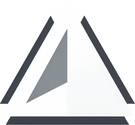 A white triangle. vector art. gui element..
Single Game Texture. In-Game asset. 2d. Blank background. High contrast. No shadows.