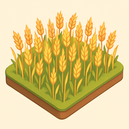 Una parcela de trigo.
In-Game asset.  No shadows