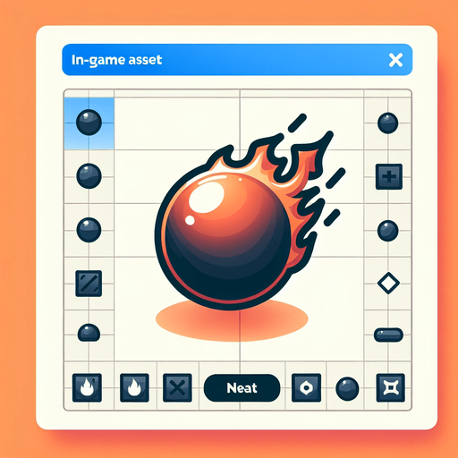 Fire ball. Bubble shooter game. Thin black outline..
Single Game Texture. In-Game asset. 2d. Blank background. High contrast. No shadows.