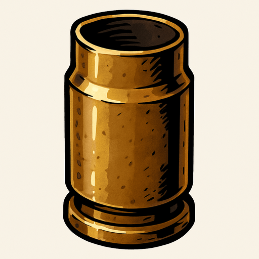 empty bullet cap.
In-Game asset.  High contrast.  No shadows