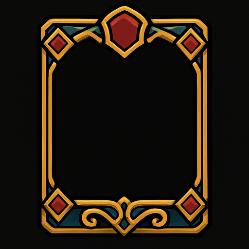 Card border.
In-Game asset.  2d.  High contrast.  No shadows