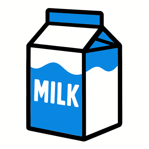 milk.
In-Game asset.  2d.  High contrast.  No shadows