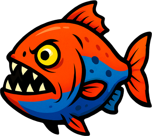 Piraña.
In-Game asset.  2d.  High contrast.  No shadows