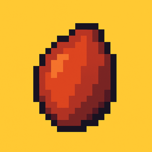 8 bit cherry seed.
In-Game asset.  2d.  High contrast.  No shadows