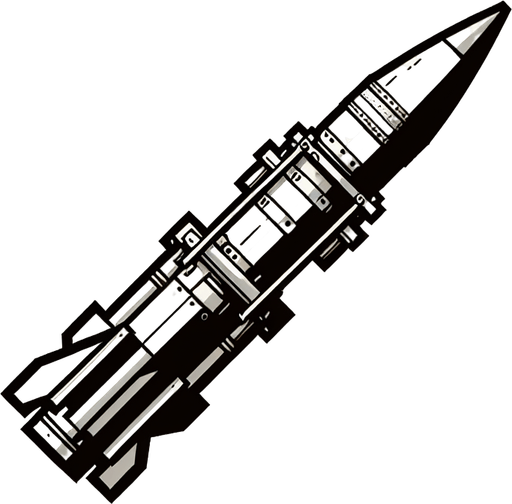 an ATGM.
Single Game Texture. In-Game asset. 2d. Blank background. High contrast. No shadows.