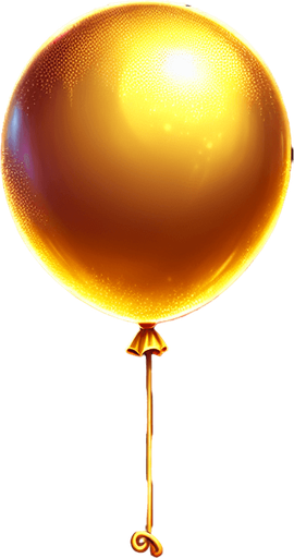 gold color baloon string hanging straigth view.
Single Game Texture.  In-Game asset.  2d.  Blank background.  High contrast.  No shadows