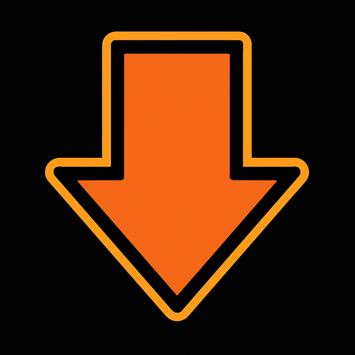 arrow pointing down.
In-Game asset.  2d.  High contrast.  No shadows