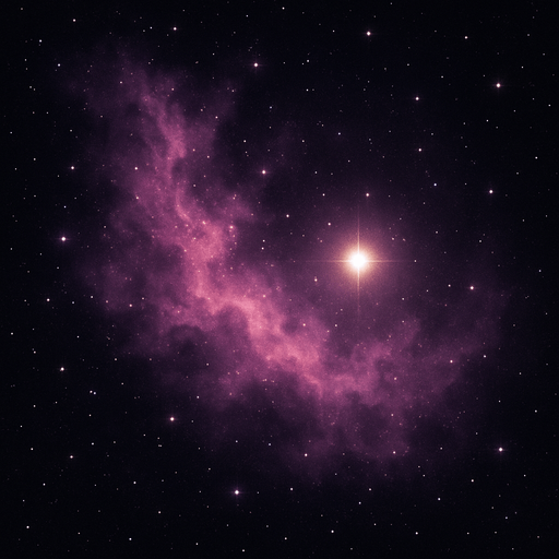 realistic distant detailed dust pink purple nebula star.
In-Game asset.  2d.  High contrast.  No shadows