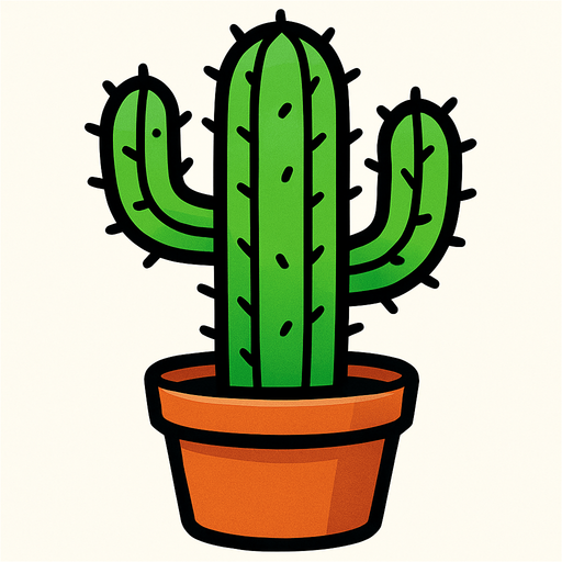 kaktüs.
In-Game asset.  2d.  High contrast.  No shadows