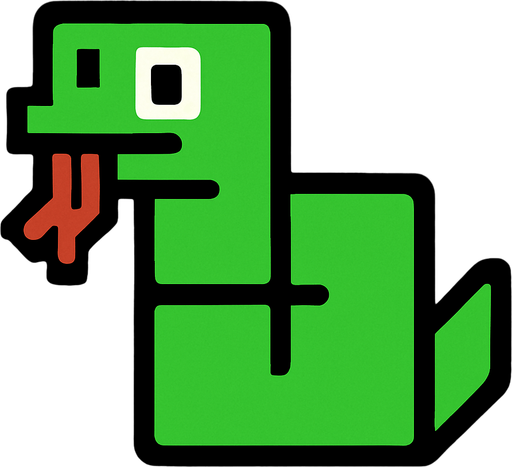snake but square.
In-Game asset.  2d.  High contrast.  No shadows