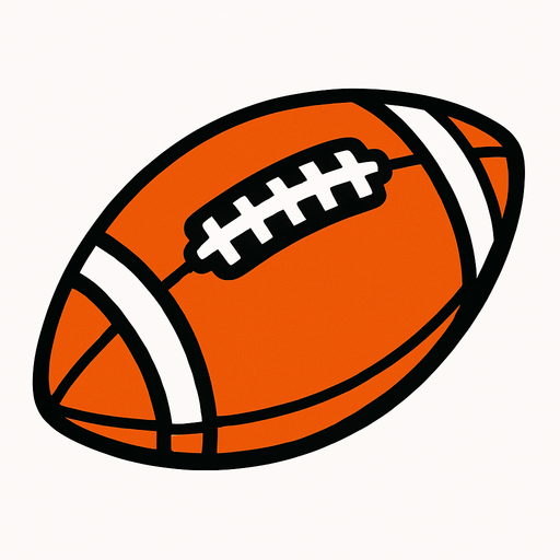 american football ball.
In-Game asset.  2d.  High contrast.  No shadows