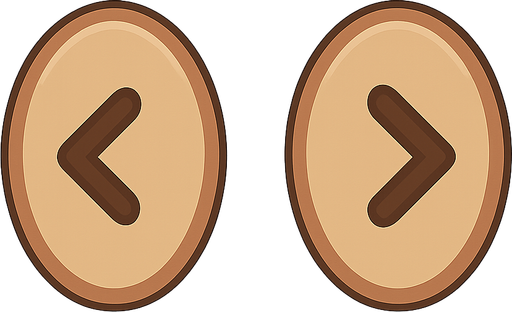 Left right button. No background. Transparent background. Blank background. No shadows. 2d. In-Game asset. flat