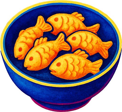 A bowl of fish dumplings.