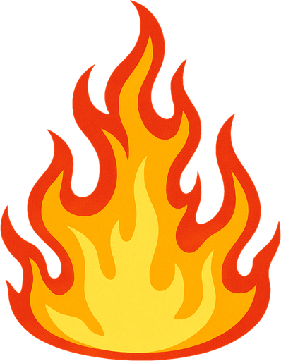 fire effect.
In-Game asset.  2d.  High contrast.  No shadows