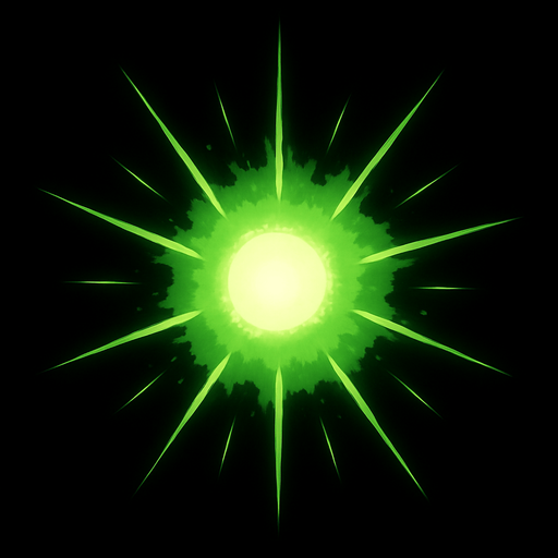 Radiation light effect for VFX.
In-Game asset.  2d.  High contrast.  No shadows