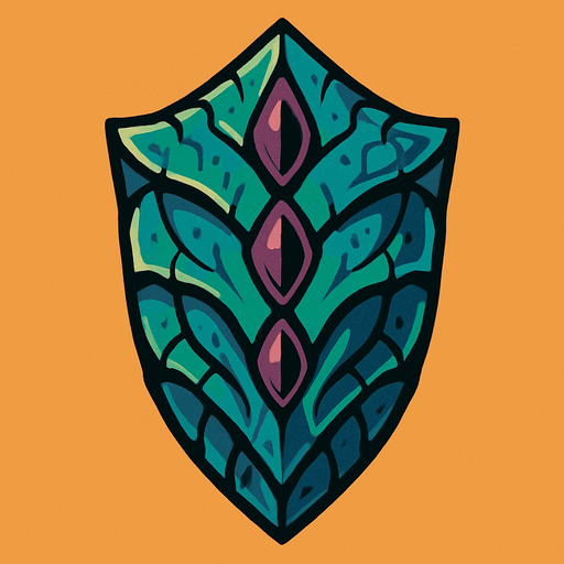 Chitin Shield.
In-Game asset.  2d.  High contrast.  No shadows